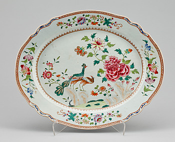 393020. STEKFAT, kompaniporslin, Kina, Qialong, 1736-95.