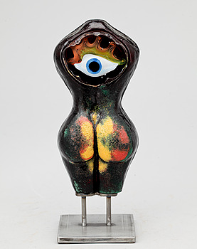 393595. SKULPTUR, glas, Kjell Engman, Kosta Boda, signerad.