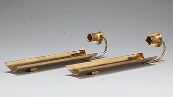 393654. VÄGGLAMPETTER, ett par, Reflex, Pierre Forsell, Skultuna.