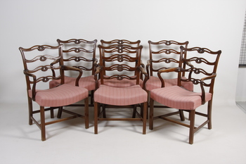 39405. KARMSTOLAR, 6 st, Skrattmodell, 1900-talets första hälft.