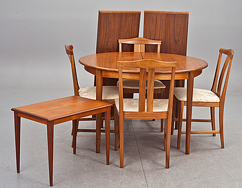 394243. MATSALSMÖBLEMANG, 6 delar, 1900-talets andra hälft.