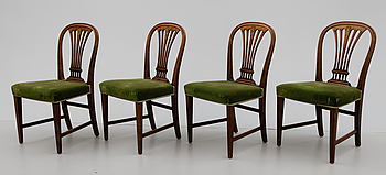 394468. STOLAR, 4 st, gustaviansk stil, 1900-talets andra hälft.