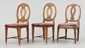 395289. STOLAR, 3 st snarlika, gustavianska, omkring år 1800.