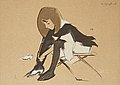 HELENE SCHJERFBECK, "Sidenskon". Lithograph...