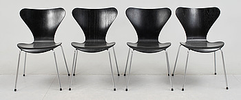 396930. STOLAR, 4 st, Sjuan, Arne Jacobsen, Fritz Hansen, bland annat 1994.