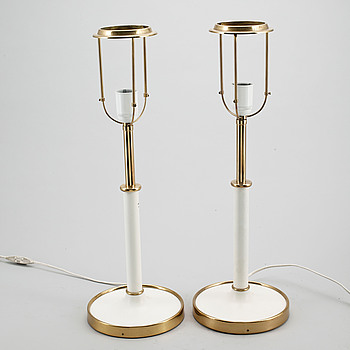 396986. BORDSLAMPOR, ett par, modell 2466, Josef Frank, Firma Svenskt Tenn.