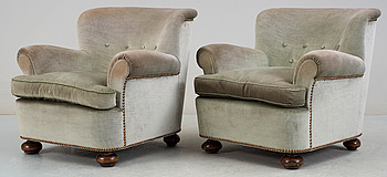 399047. FÅTÖLJER, ett par, 1940-tal.
