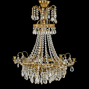 401468. LJUSKRONA, sengustaviansk stil, 1900-tal. Höjd 65 cm.