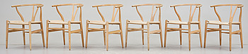 403697. STOLAR, 6 st, Y-stolen, Hans J. Wegner, Carl Hansen  Son.