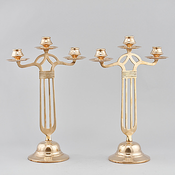 404210. KANDELABRAR, ett par, Jugend, 1900-talets första hälft.