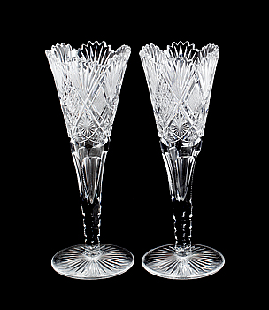 404750. VASER, 1 par, glas, 1900-talets första hälft.