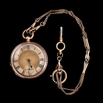 404916. FICKUR, 14 k guld, tidigt 1900-tal.