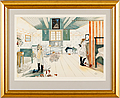 CARL LARSSON, efter, färglitografi, 545/790.