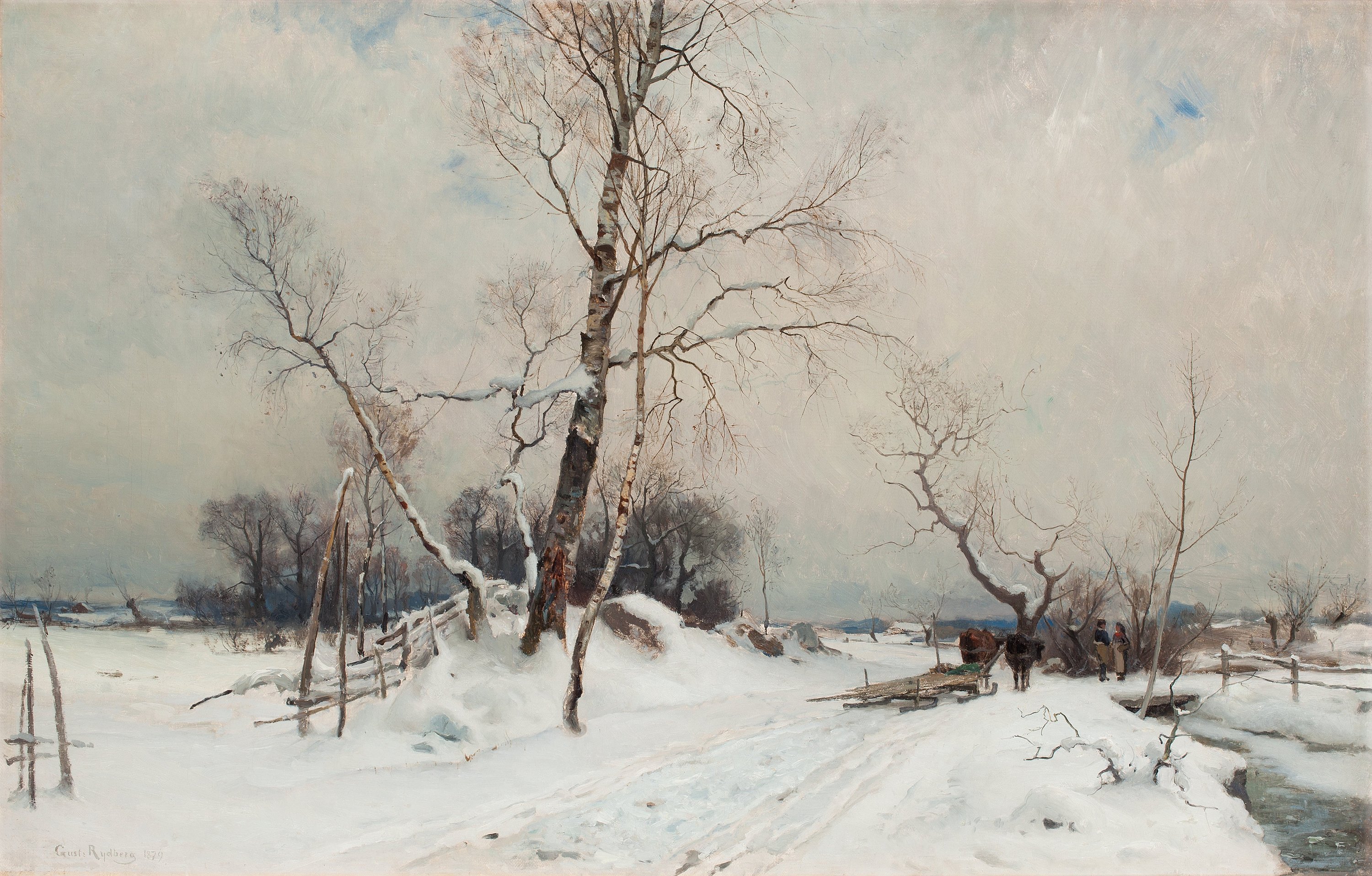 Gustaf rydberg, vinterlandskap (winter landscape). bukowskis