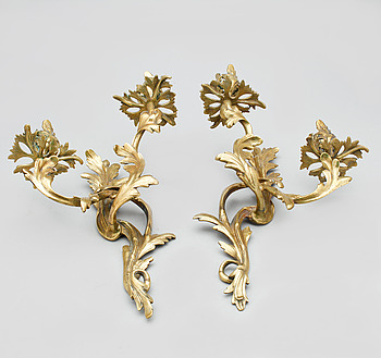 406427. APPLIQUER, ett par, rokokostil, 18001900-tal.