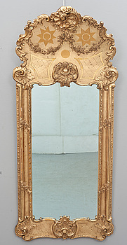 408178. SPEGEL, nyrokoko. 1800-talets andra hälft.