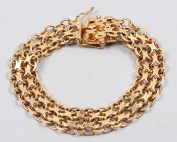 40887. ARMLÄNK, 18K guld, 26 g.