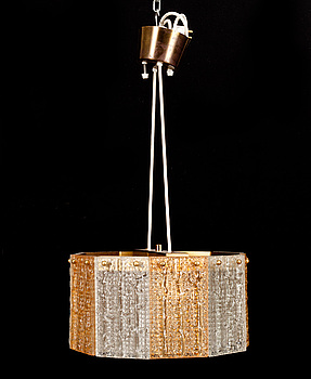 408958. TAKLAMPA, glas. 1900-talets andra hälft. Diam 33 cm.