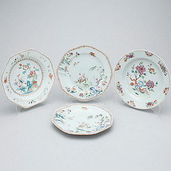 409118. TALLRIKAR, 211 st, porslin Kina, Qing dynastin, Qianlong 1735-1796.