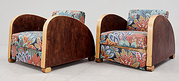409311. FÅTÖLJER, ett par, art déco, 193040-tal.