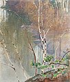 PEKKA HALONEN, "SPRING SHORE". Sign. 1920. ...