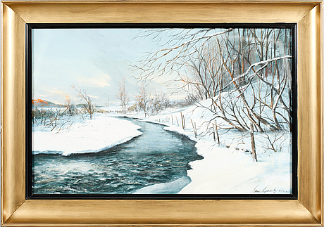 OKÄND KONSTNÄR, gouache, signerad Sten Sandgren, 1900 ...