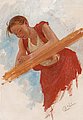 CARL LARSSON, "Flicka vid räck" (Girl by ra...