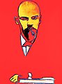 ANDY WARHOL, "Red Lenin". Silkscreen in col...