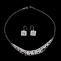 HALSSMYCKE och ÖRHÄNGEN, sterling silver, L...
