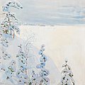 AKSELI GALLEN-KALLELA, VINTERLANDSKAP.
