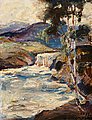 JALMARI RUOKOKOSKI, RAPIDS. Sign. 1919. Oil...