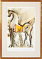 SALVADOR DALI, färglitografi med prägling, ...