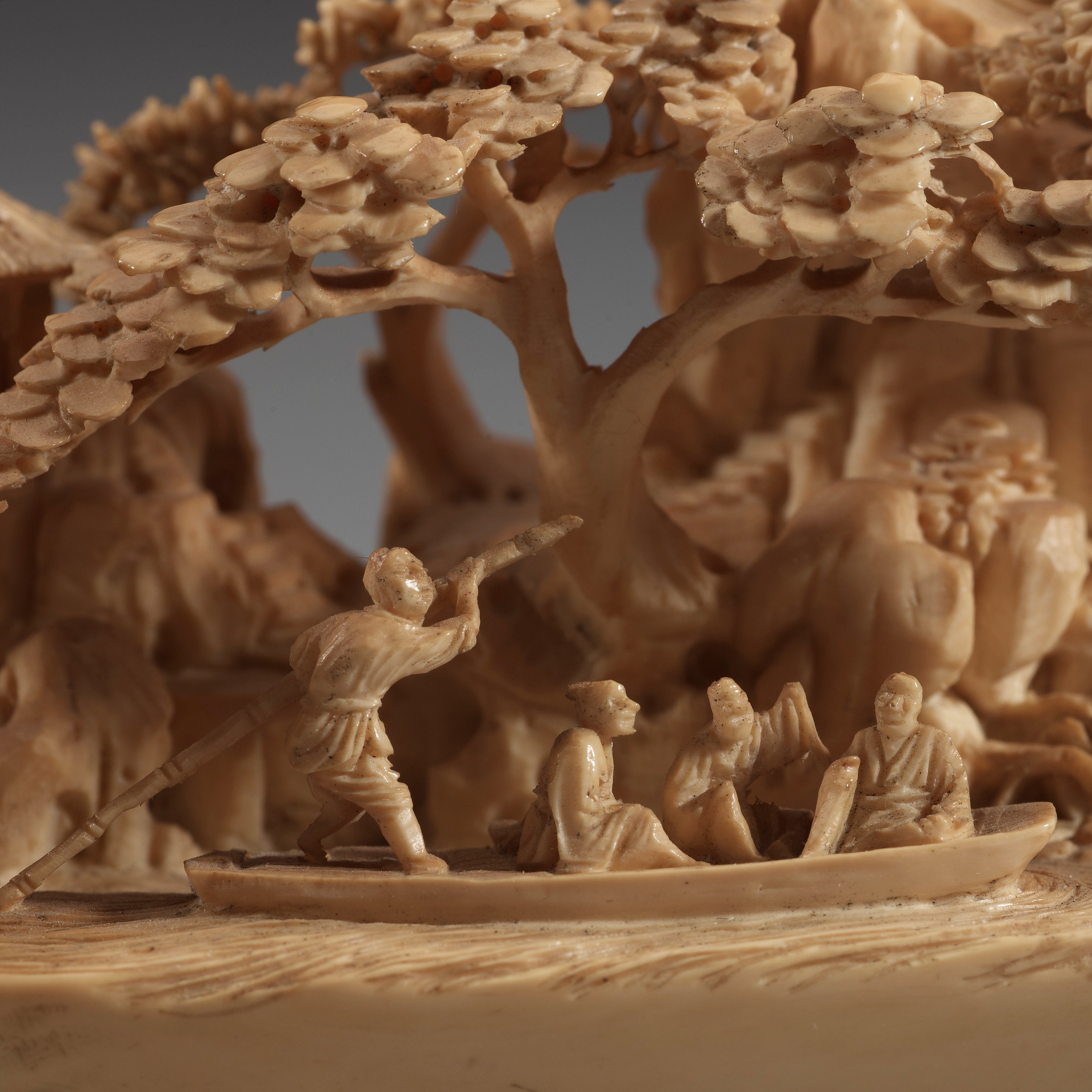 A large Ivory carving, late Qing dynasty. Bukowskis