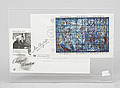 FÖRSTADAGSBREV, 2 st, "Chagall Window", sig...
