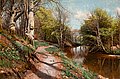 PEDER MORK MÖNSTED, Spring landscape with w...