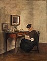 CARL HOLSOE, By the clavichord. Signed C. H...