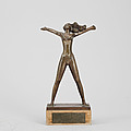 SKULPTUR, brons, Stig Blomberg, sign SB. Ys...