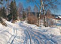PEDER MORK MÖNSTED, Sunlit winterlandscape....