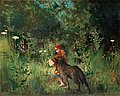 CARL LARSSON, "Rödluvan och vargen i skogen...