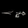 BROSCHER, 2 st, silver, spektrolit, Elis Ka...