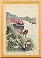 AGNES CLEVE, akvarell, signerad.
