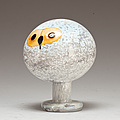 FIGURIN, glas, "Uggla", signerad, Oiva Toik...