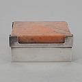 DOSA MED LOCK, silver 916 och natursten, si...