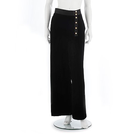 CHANEL, a pair of black velvet pants 