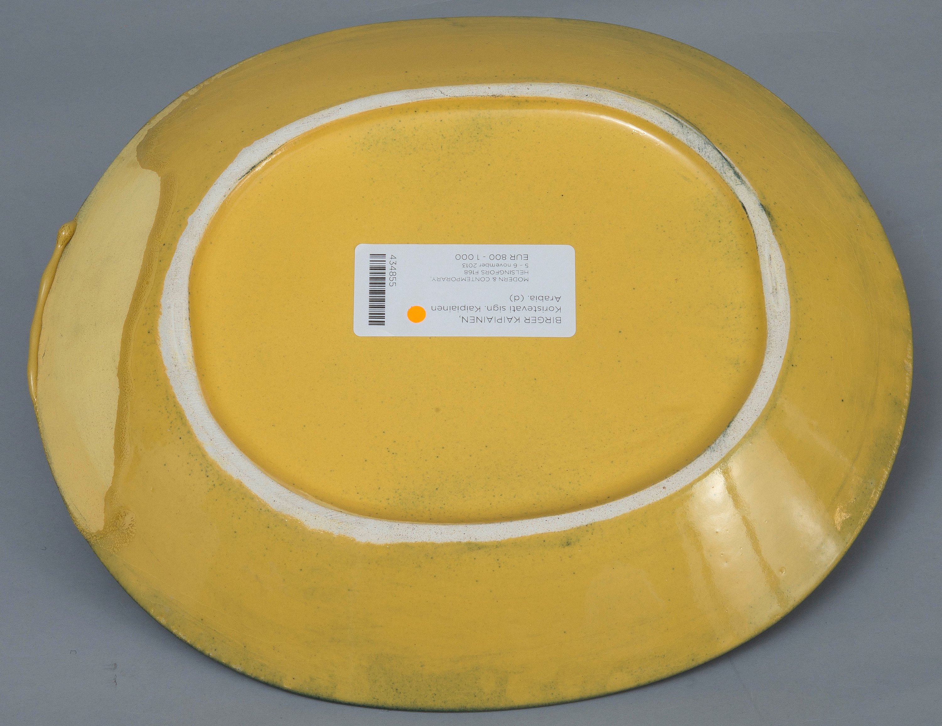 Birger Kaipiainen, A CERAMIC DISH. Bukowskis