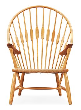 58. HANS J WEGNER, karmstol, "Peacock chair", Johannes Hansen, Danmark.