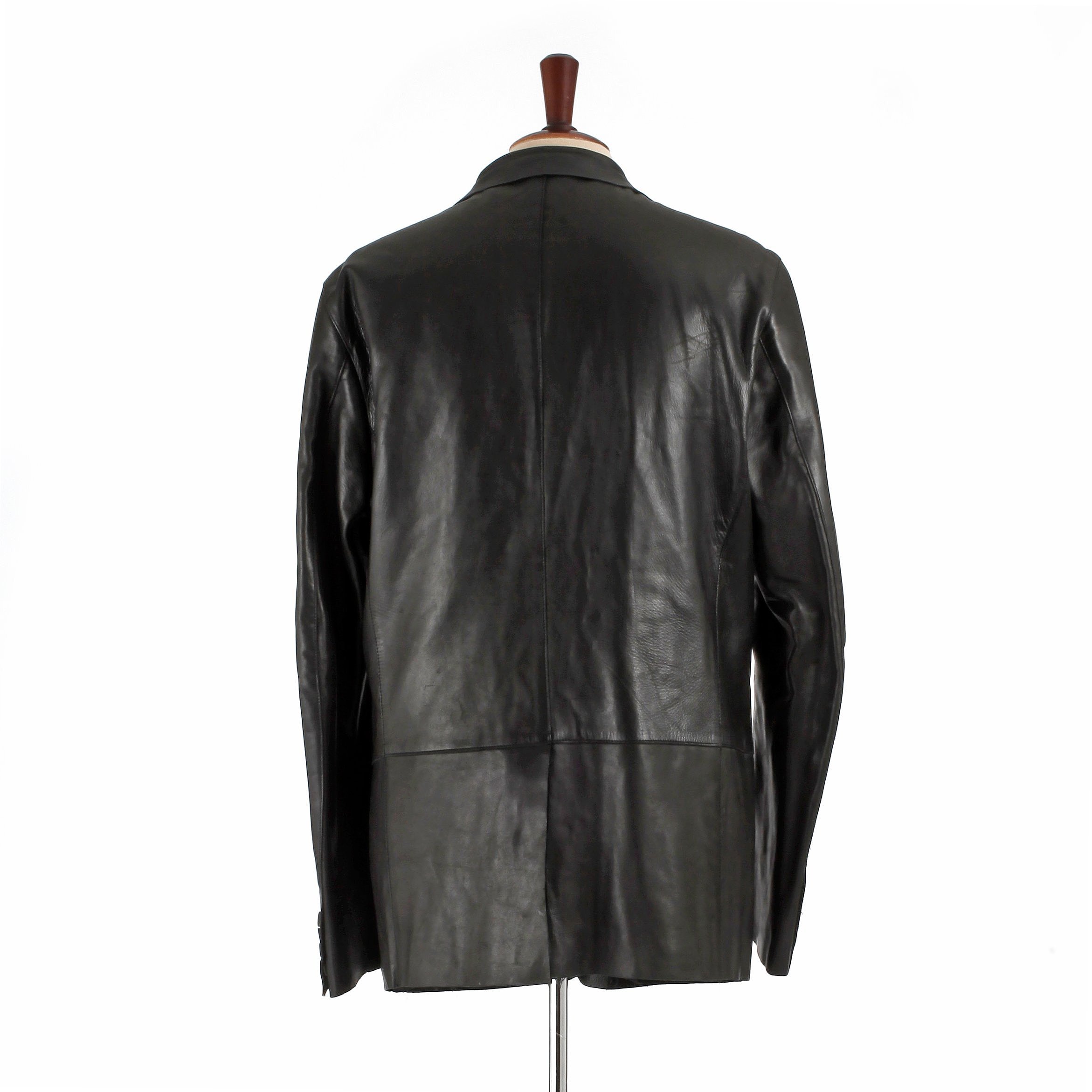 mens black leather gucci jacket