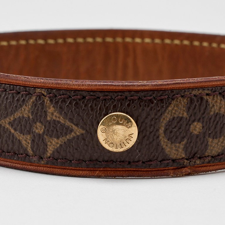 LOUIS VUITTON, a monogram canvas dog collar, "Baxter Dog Collar