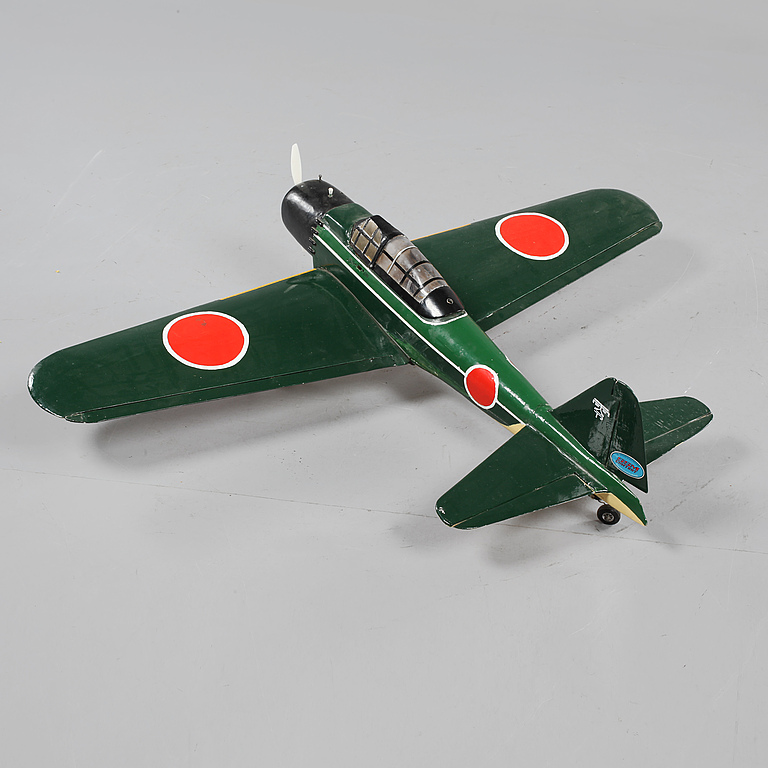 MODELLFLYGPLAN, "Mitsubishi A6M Zero", med startare mm, 1900-talets andra hälft.