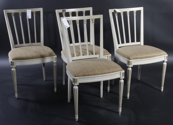 45711. STOLAR, 4 st, gustaviansk stil, 1900-tal.